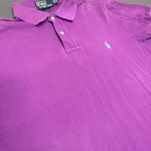 Polo Ralph Lauren Mens Custom Fit Soft Polo Shirt Size Large Purple
